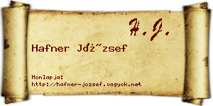 Hafner József névjegykártya